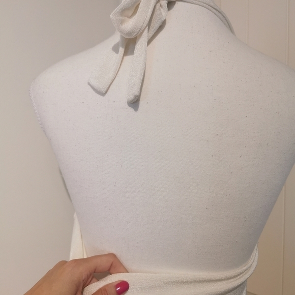 Oh Polly s8 off white halter neck cut out mini dress - Picture 5 of 7